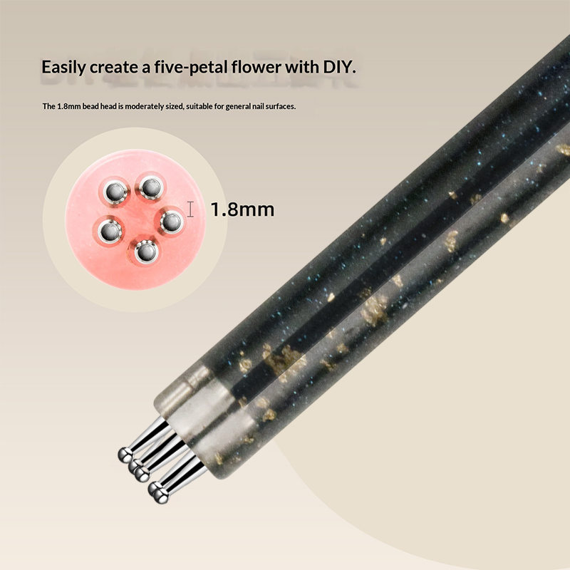 Nail Art One Stroke - 5Petal Flower Nail Dotting Pen Acrylic