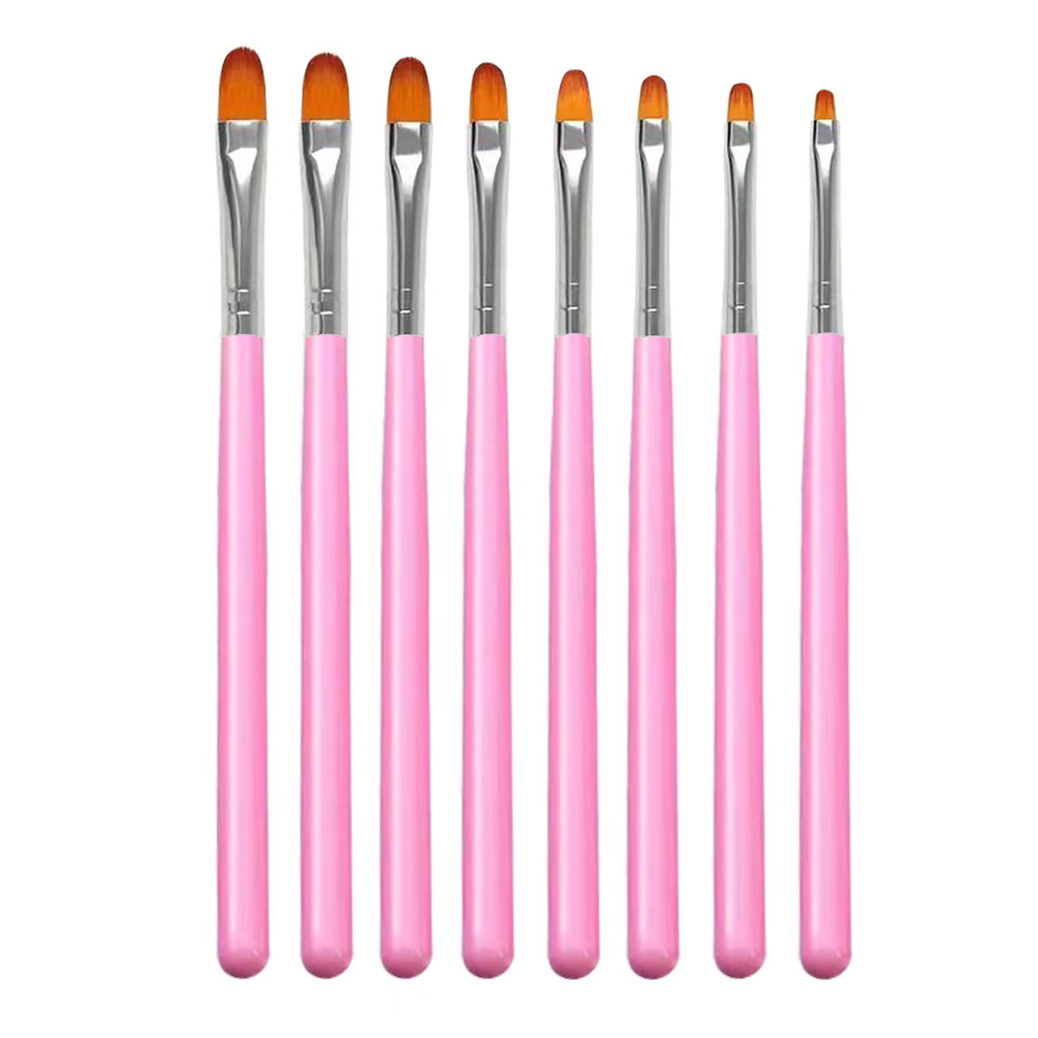 Nail Art Oval - 7/8PCS Oval Gel Nail Brush Set