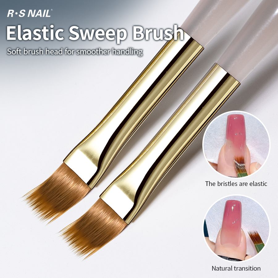 Nail Art One Stroke - 2 nail brushes Elastic sweeping brush