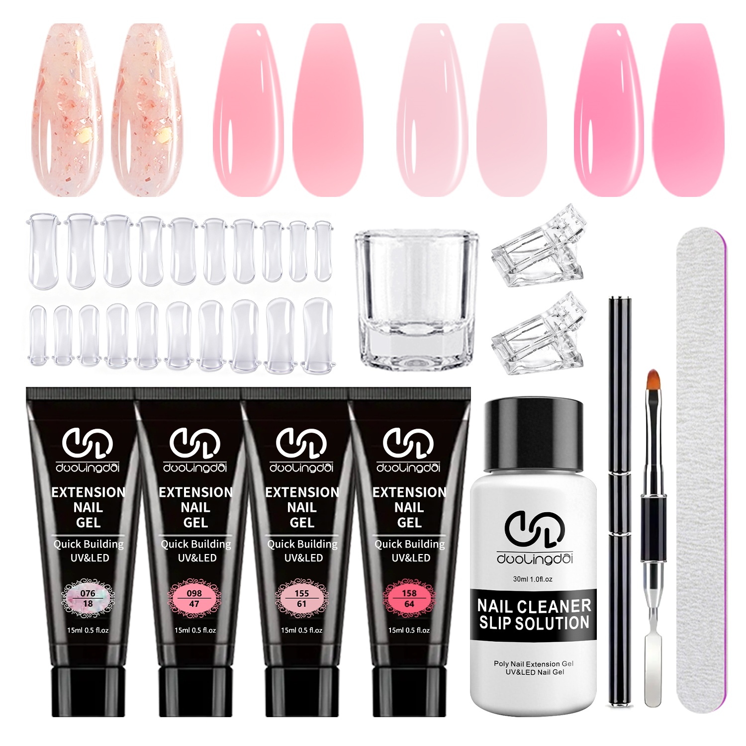 Polygel Nail Kit - duolingdai Poly Gel Nail Kit Starter