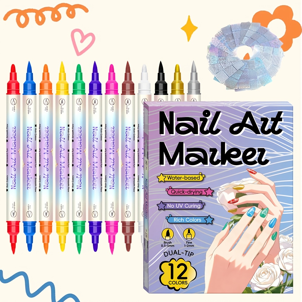 Nail Art Quotes - 12-Color Nail Art Pen Set with