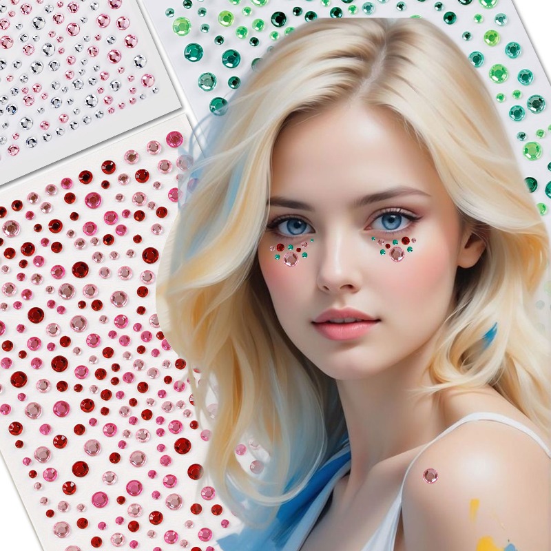 Multicolor Acrylic 3D Gem Stic - Rhinestone Nail Gem 리뷰 및 가격