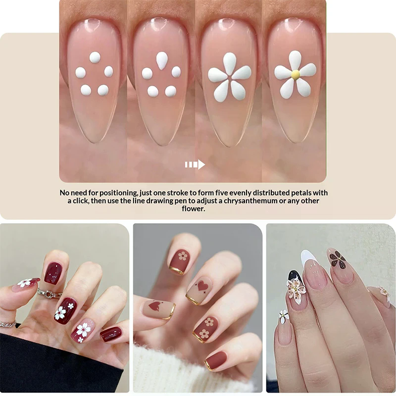 5 Petal Flower Nail Dotting Pe - Nail Art One Stroke 리뷰 및 가격