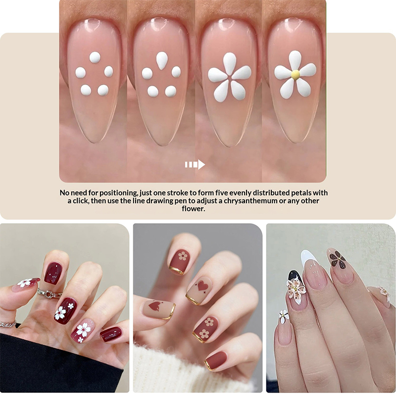 5Petal Flower Nail Dotting Pen - Nail Art One Stroke 리뷰 및 가격