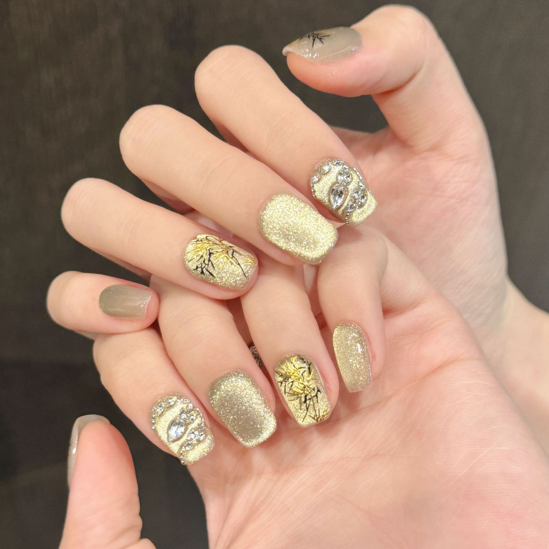 10pcs New Chinese Style Handma - Nail Art Yellow 리뷰 및 가격