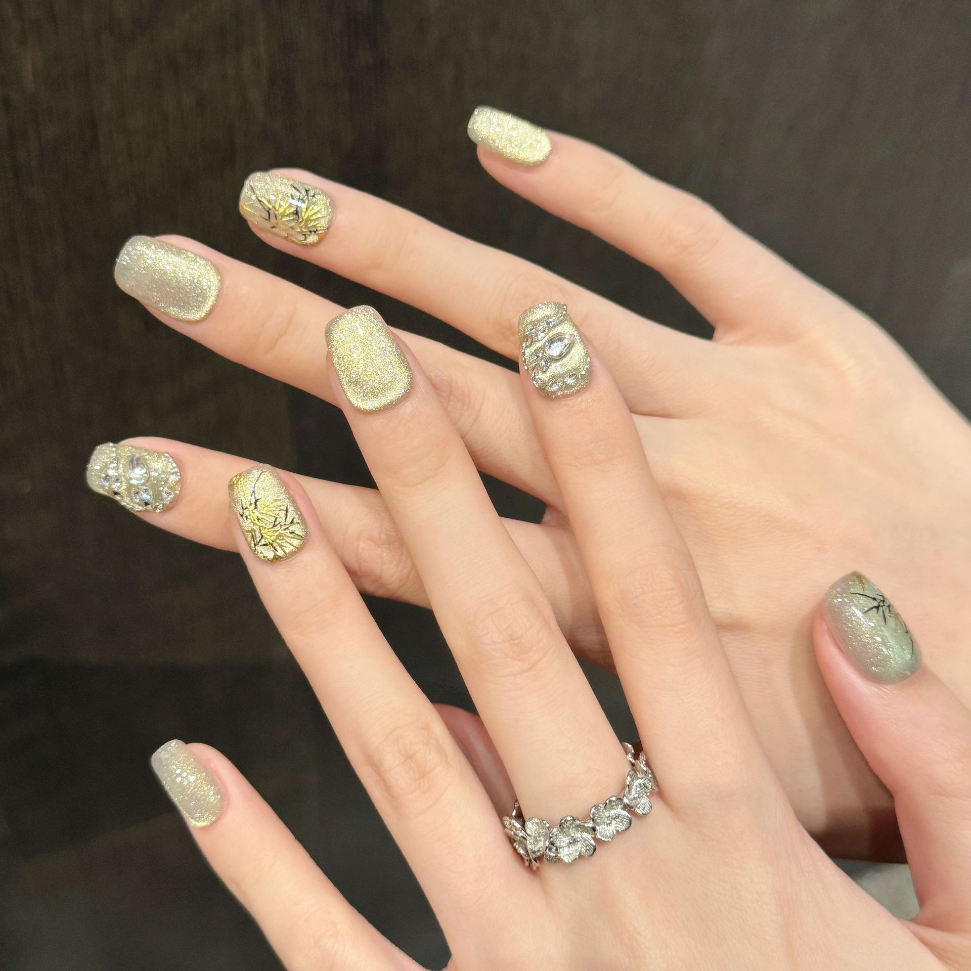 10pcs New Chinese Style Handma - Nail Art Yellow 리뷰 및 가격