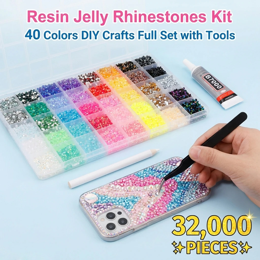 32000pcs Resin Jelly Rhineston - Rhinestone Nail Gem 리뷰 및 가격
