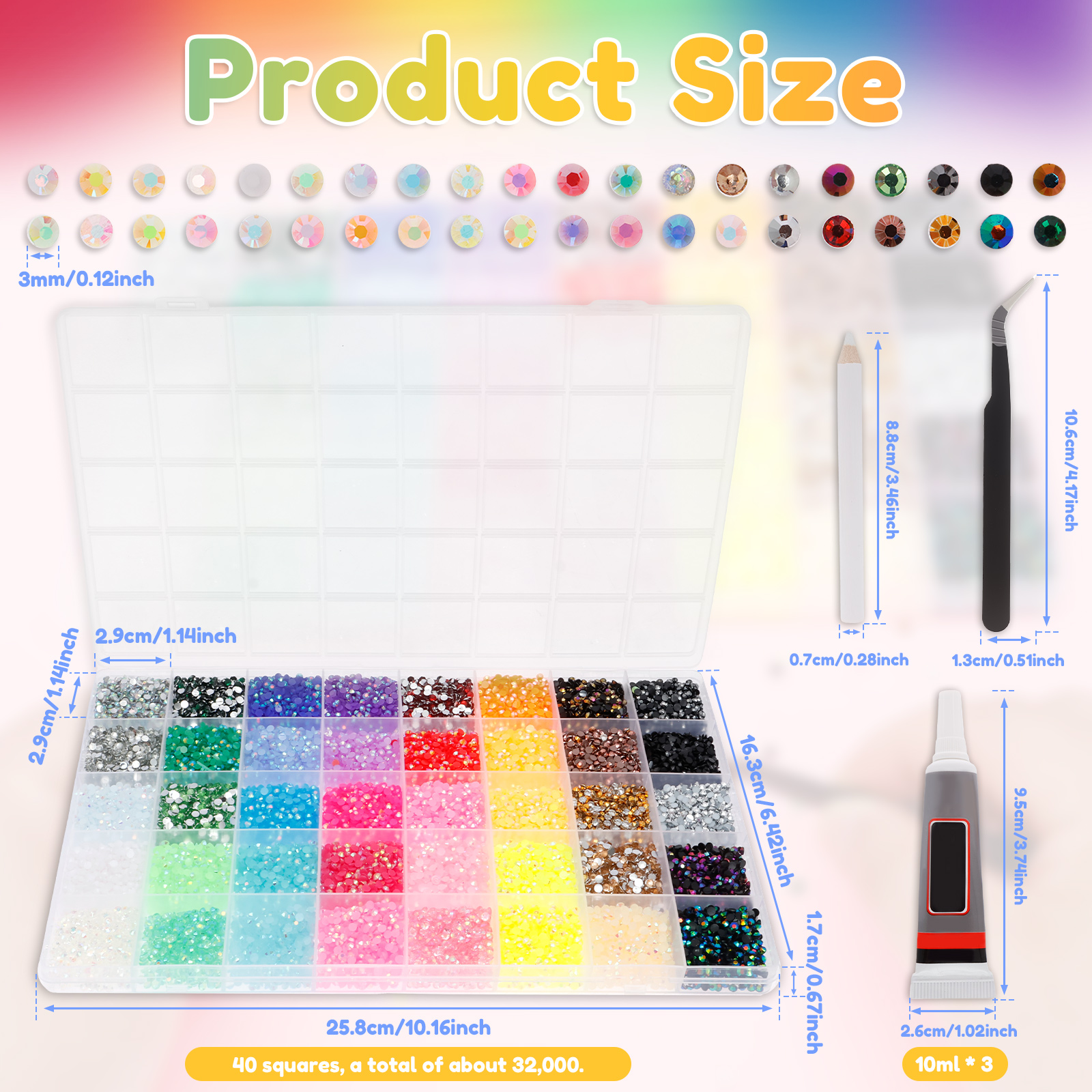 32000pcs Resin Jelly Rhineston - Rhinestone Nail Gem 리뷰 및 가격