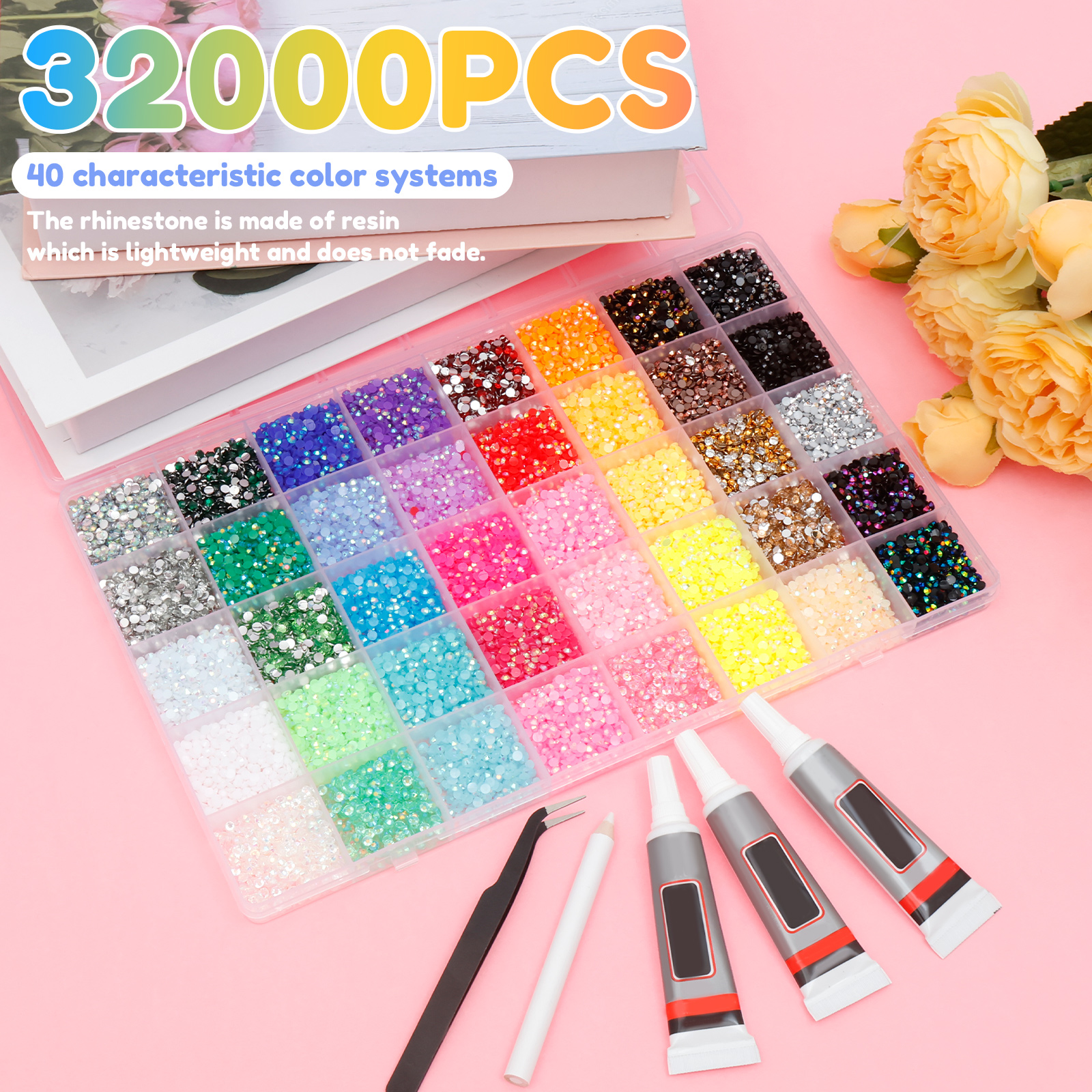 32000pcs Resin Jelly Rhineston - Rhinestone Nail Gem 리뷰 및 가격