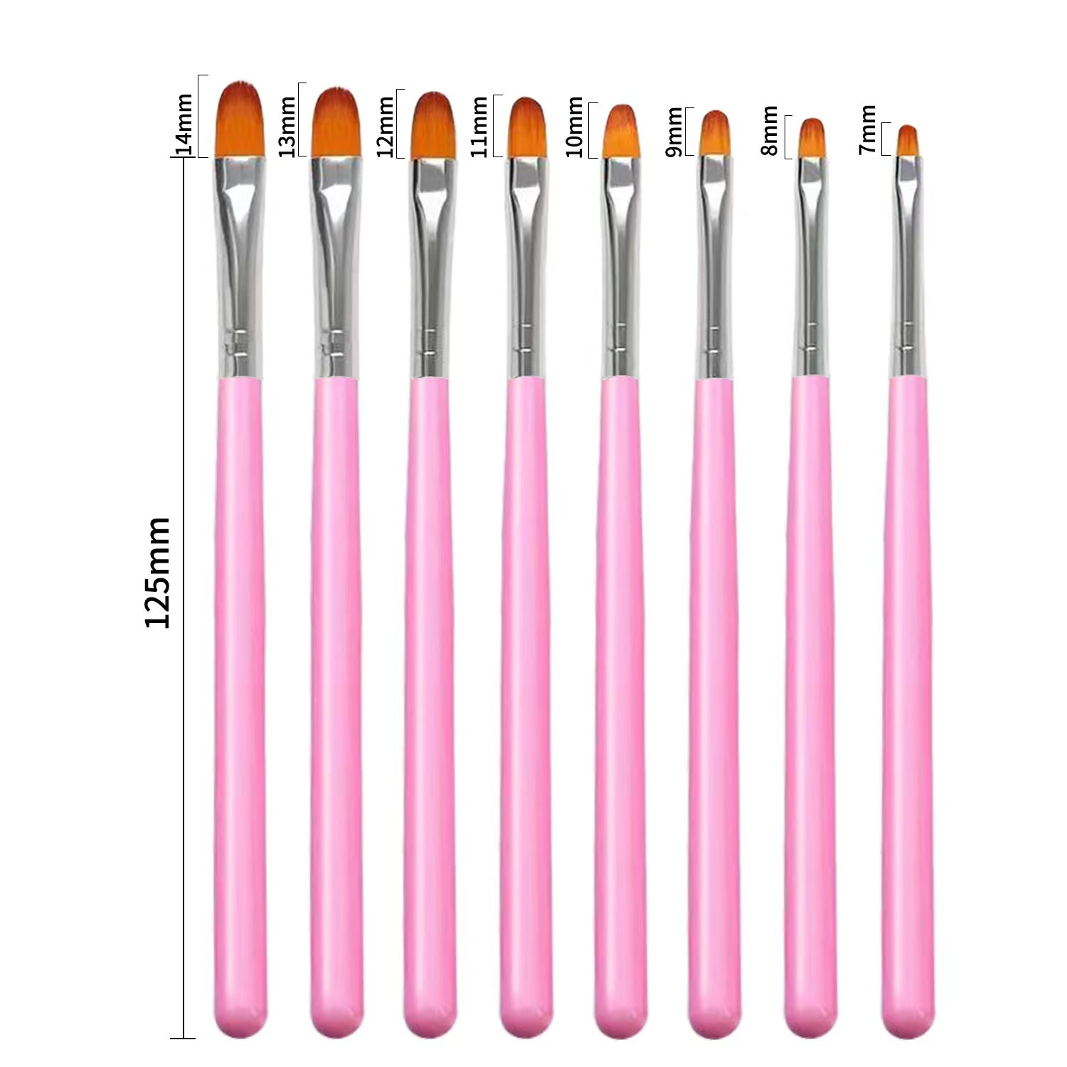 7/8PCS Oval Gel Nail Brush Set - Nail Art Oval 리뷰 및 가격