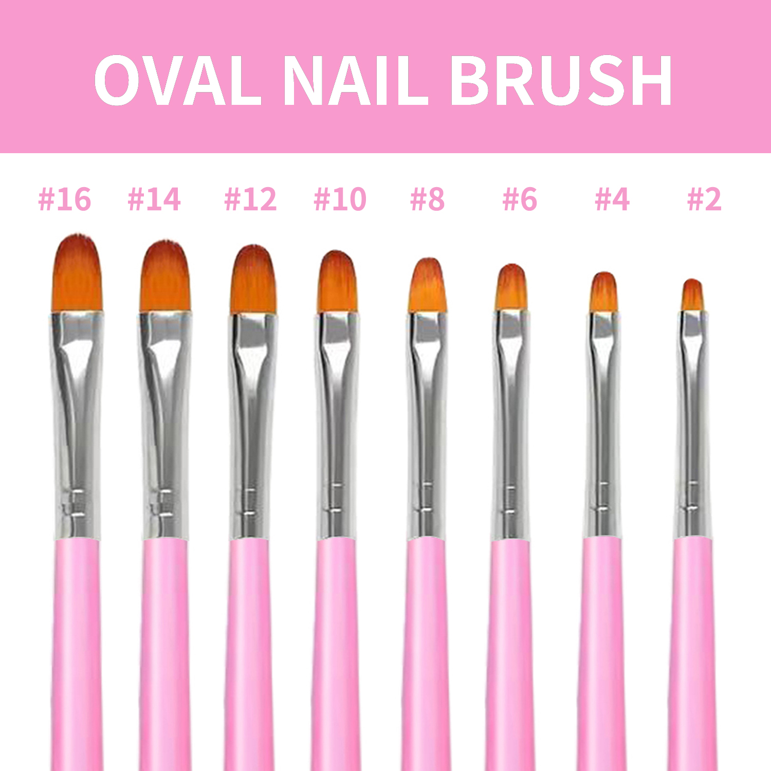 7/8PCS Oval Gel Nail Brush Set - Nail Art Oval 리뷰 및 가격