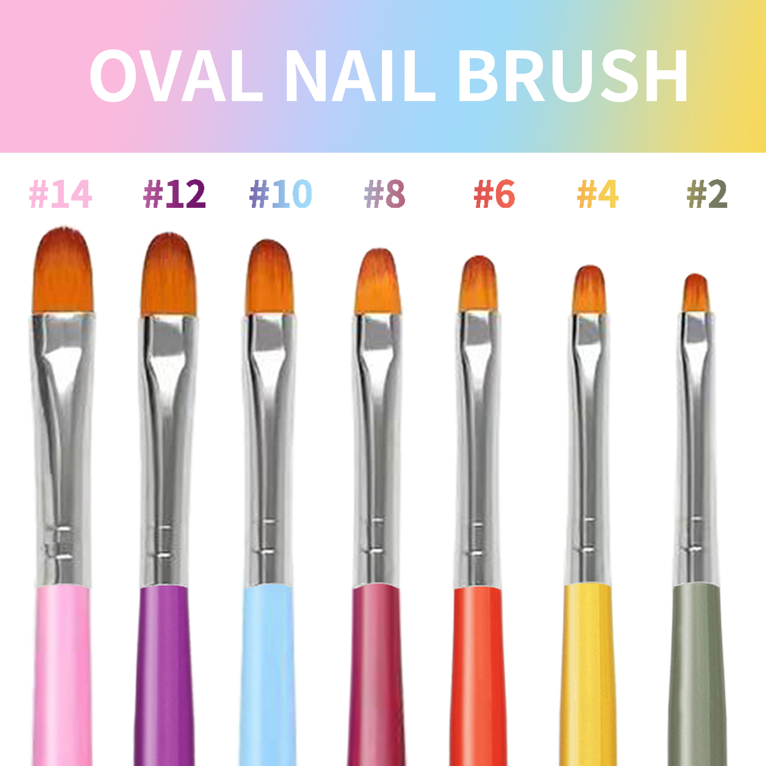 7/8PCS Oval Gel Nail Brush Set - Nail Art Oval 리뷰 및 가격