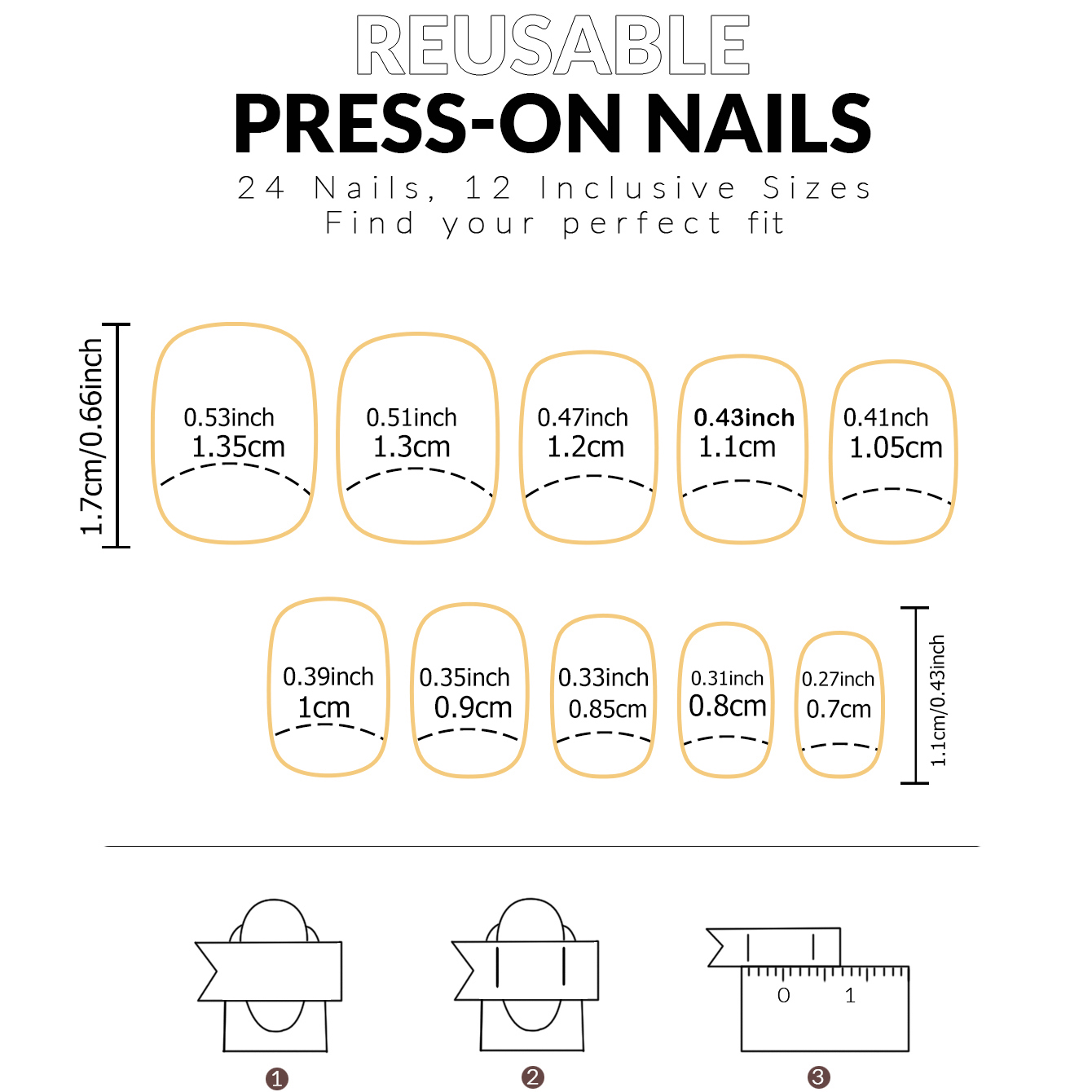 24PCS French white border shor - Nail Art French 리뷰 및 가격