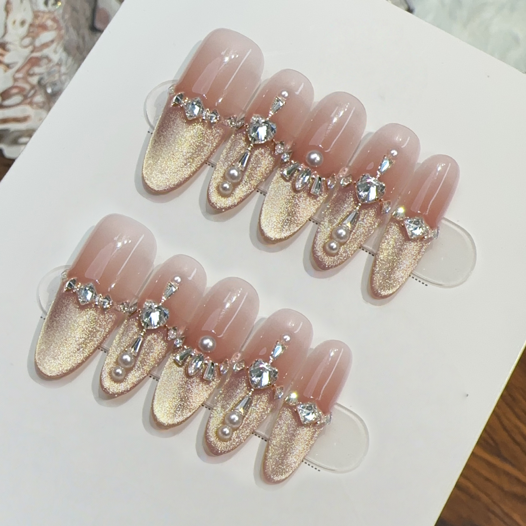 10pcs/bag Long Oval Handmade P - Nail Art Oval 리뷰 및 가격