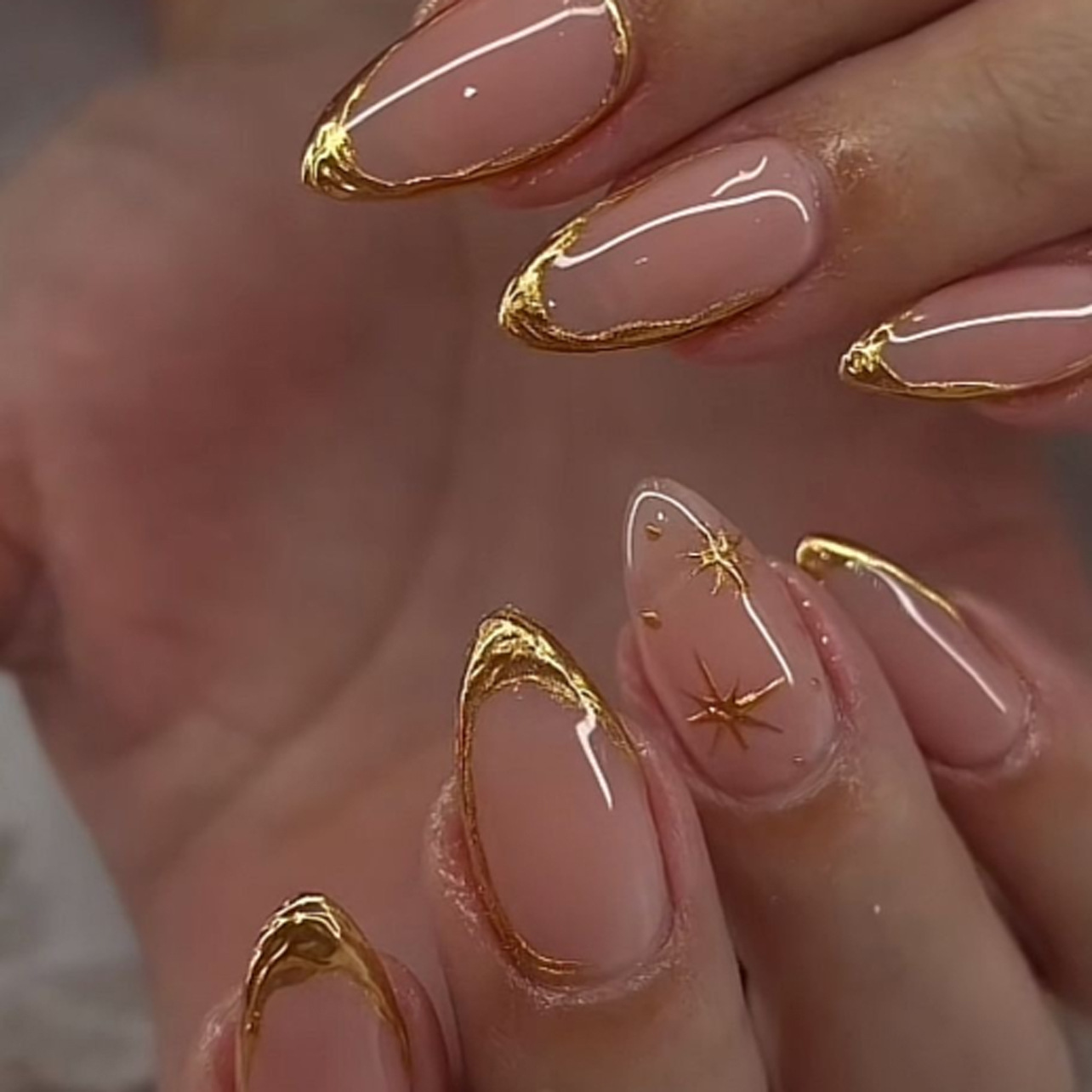 24Pcs Short Almond Nails Set F - Nail Art French 리뷰 및 가격