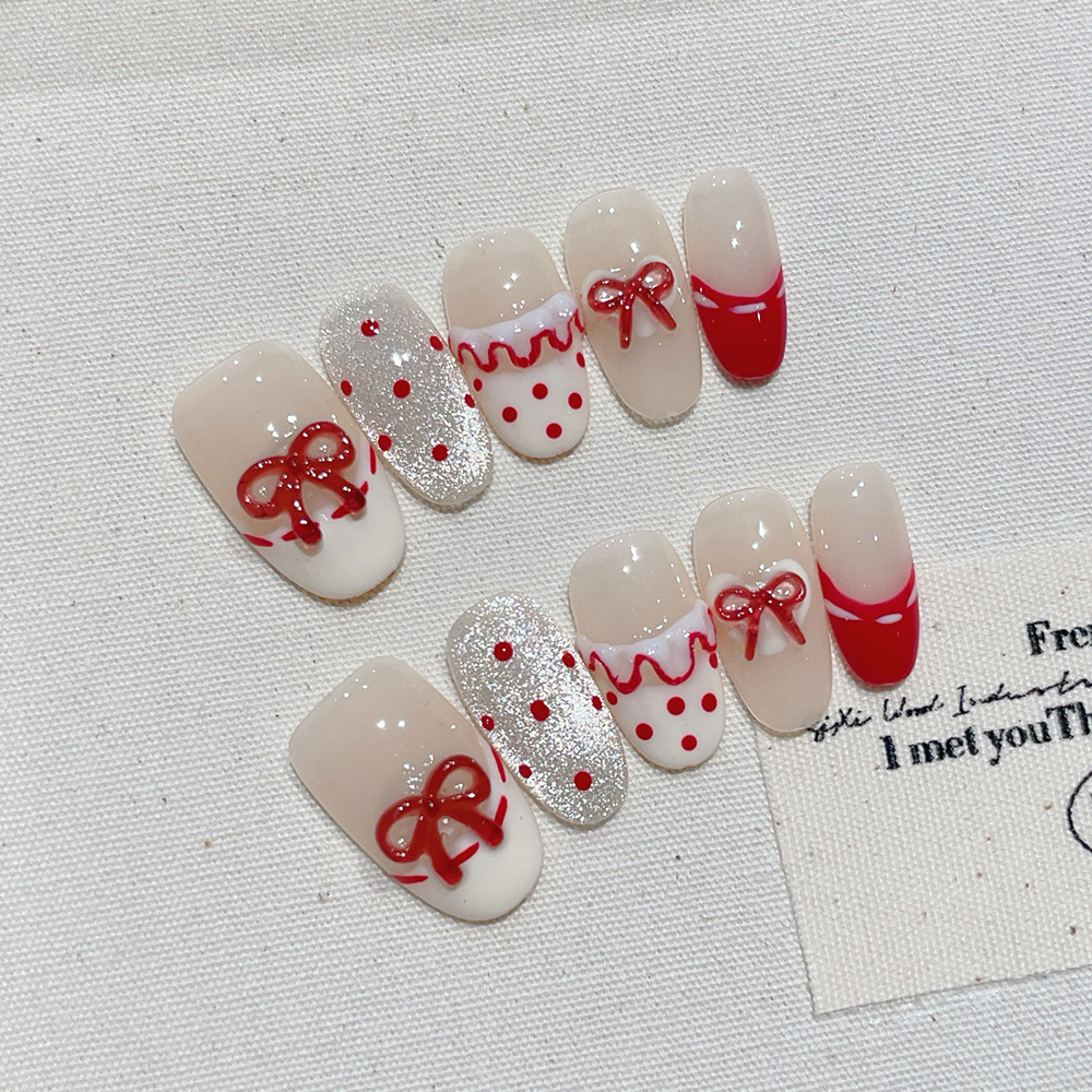 10pcs Short Oval Handmade Pres - Nail Art Oval 리뷰 및 가격