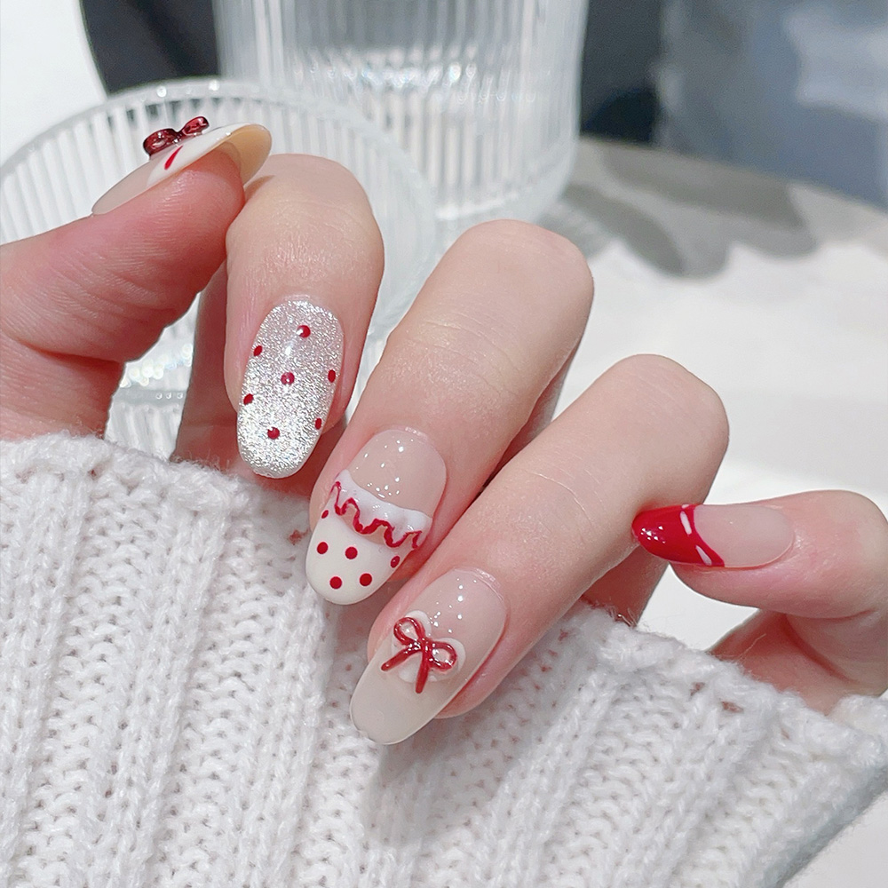 10pcs Short Oval Handmade Pres - Nail Art Oval 리뷰 및 가격