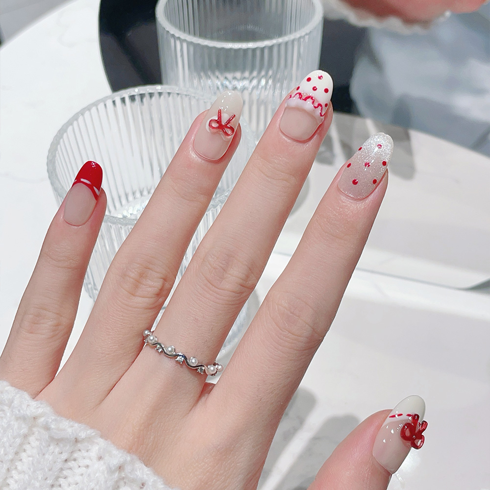 10pcs Short Oval Handmade Pres - Nail Art Oval 리뷰 및 가격