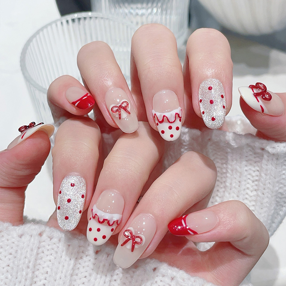 10pcs Short Oval Handmade Pres - Nail Art Oval 리뷰 및 가격