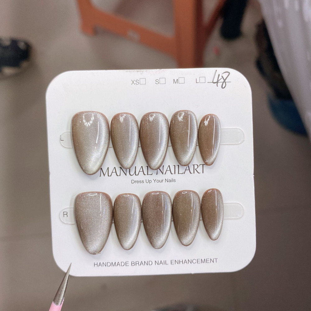 10pc French Almond Shape Cat's - Nail Art French 리뷰 및 가격