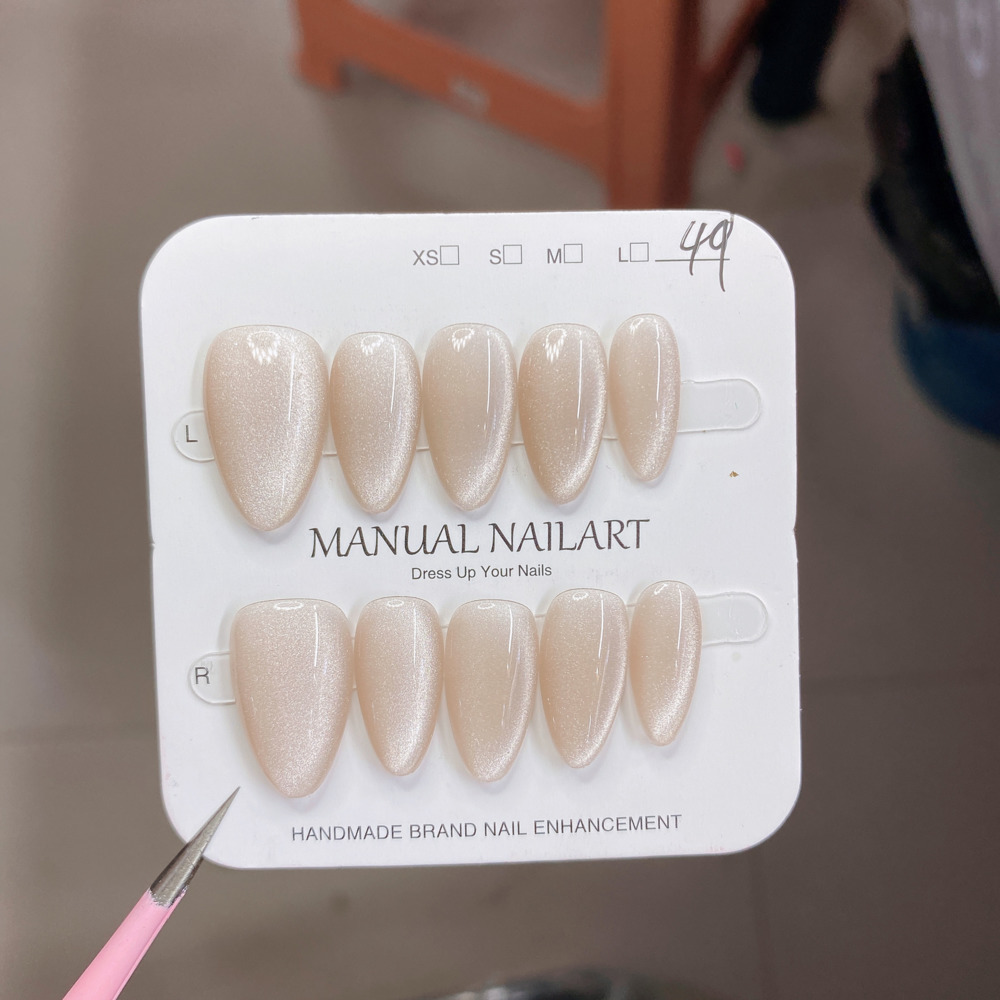 10pc French Almond Shape Cat's - Nail Art French 리뷰 및 가격
