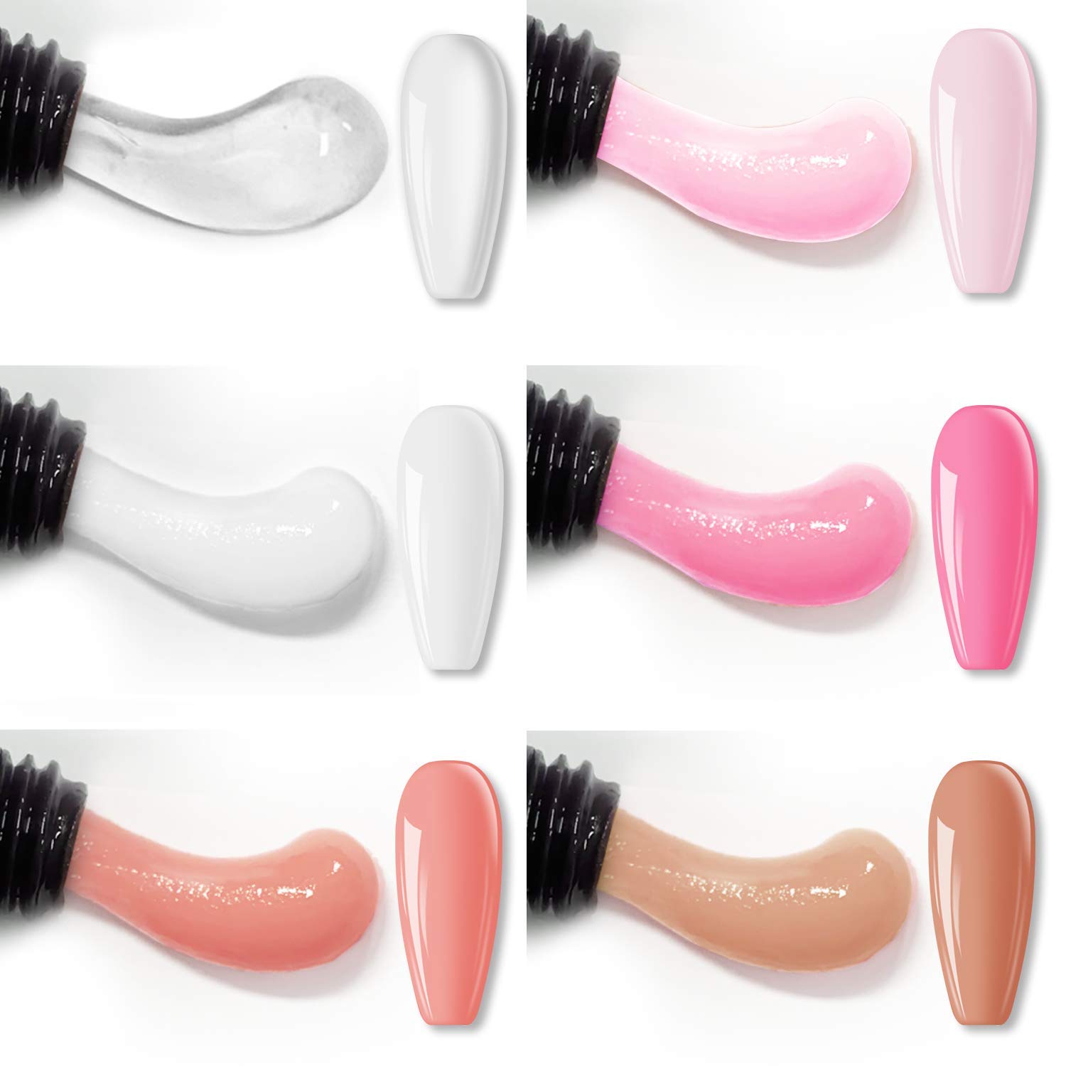 Poly Nail Gel Kit -6 Colors 0. - Polygel Nail Kit 리뷰 및 가격