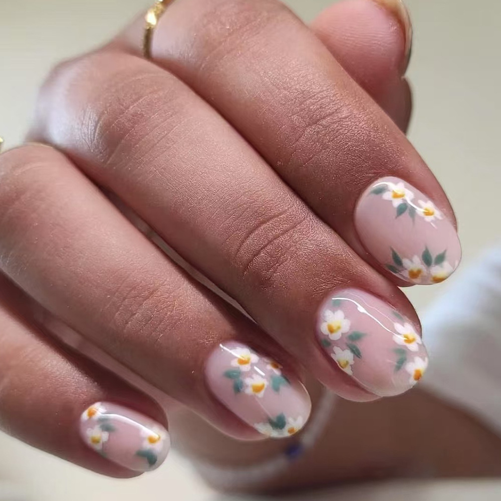 24pcs Short Almond Press on Na - Nail Art Oval 리뷰 및 가격