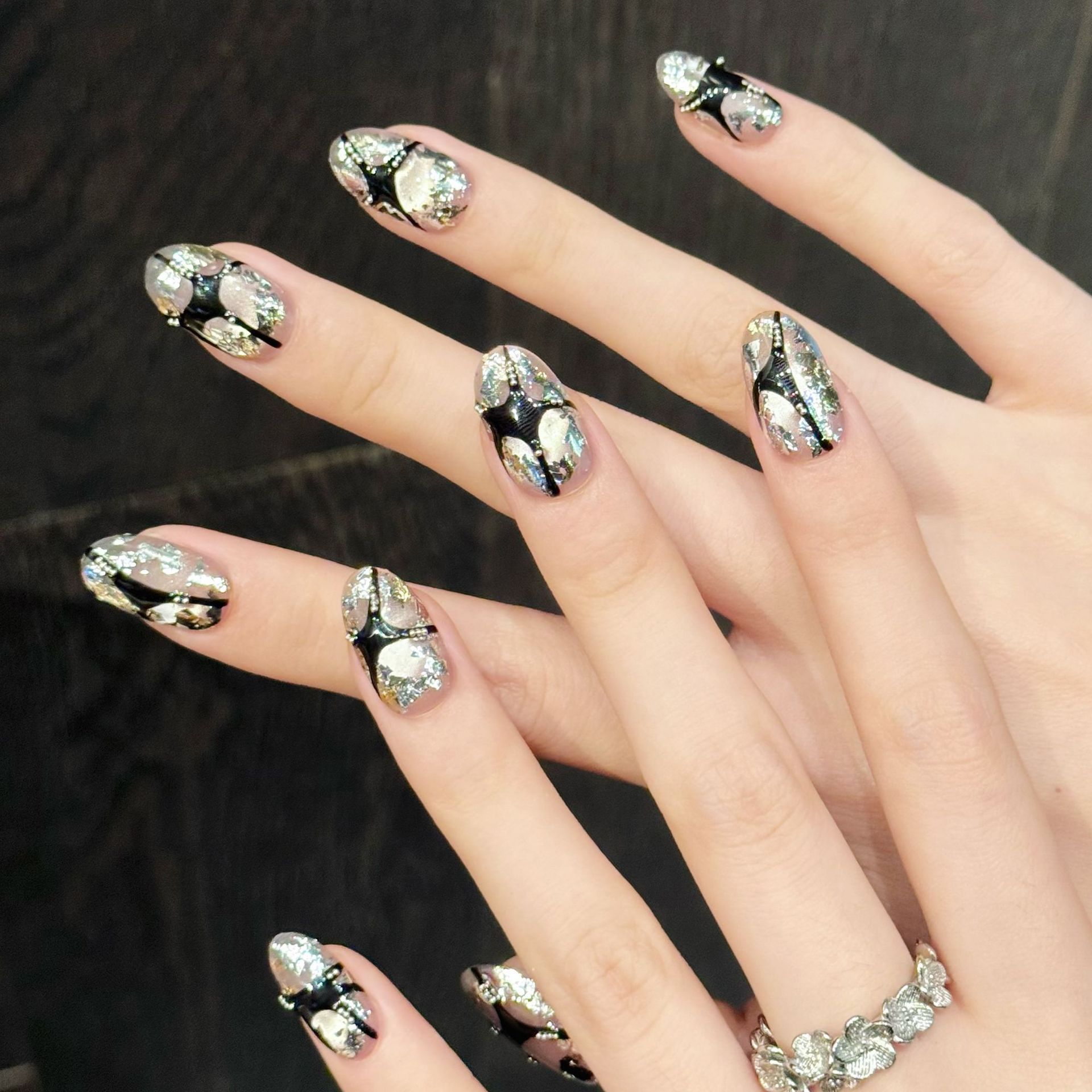 10pcs Pure Hand Pressed Short  - Nail Art Oval 리뷰 및 가격
