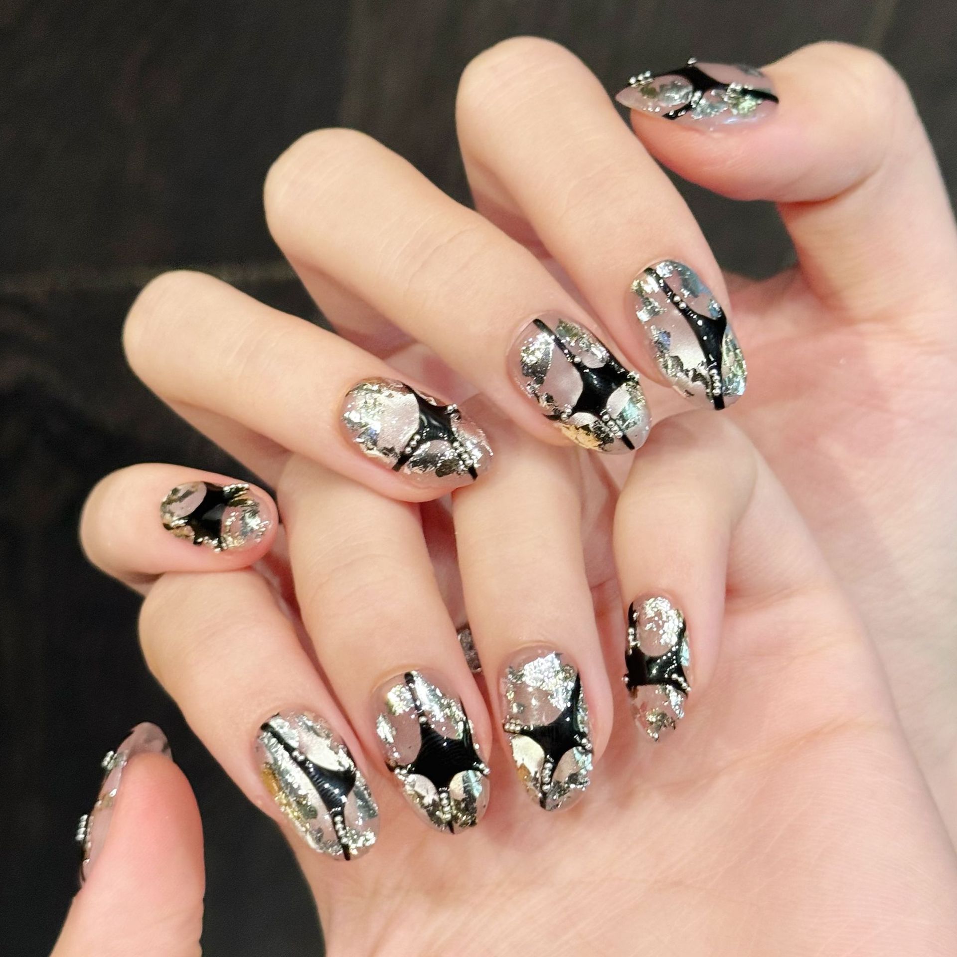 10pcs Pure Hand Pressed Short  - Nail Art Oval 리뷰 및 가격