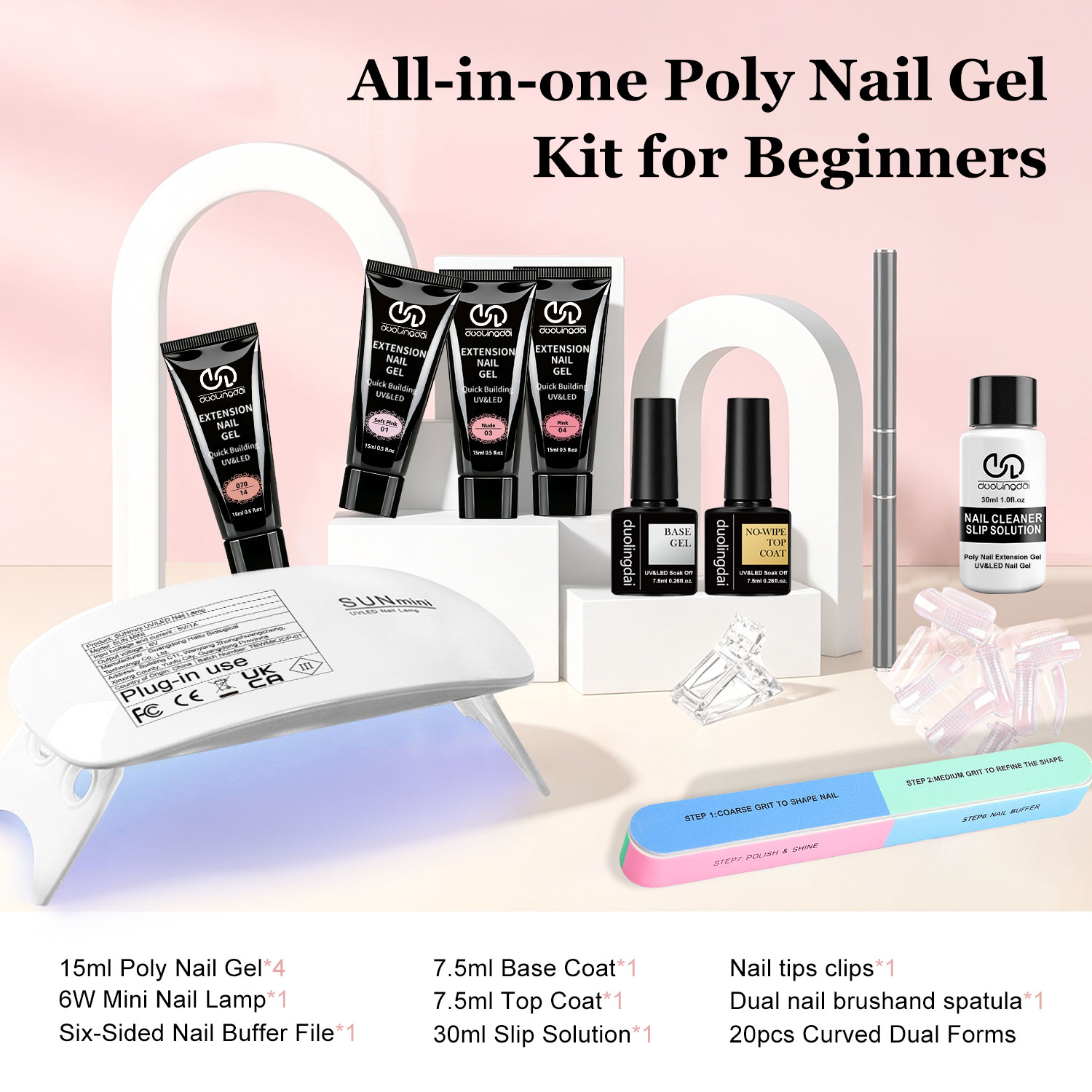 duolingdai 4 color poly Nail E - Polygel Nail Kit 리뷰 및 가격
