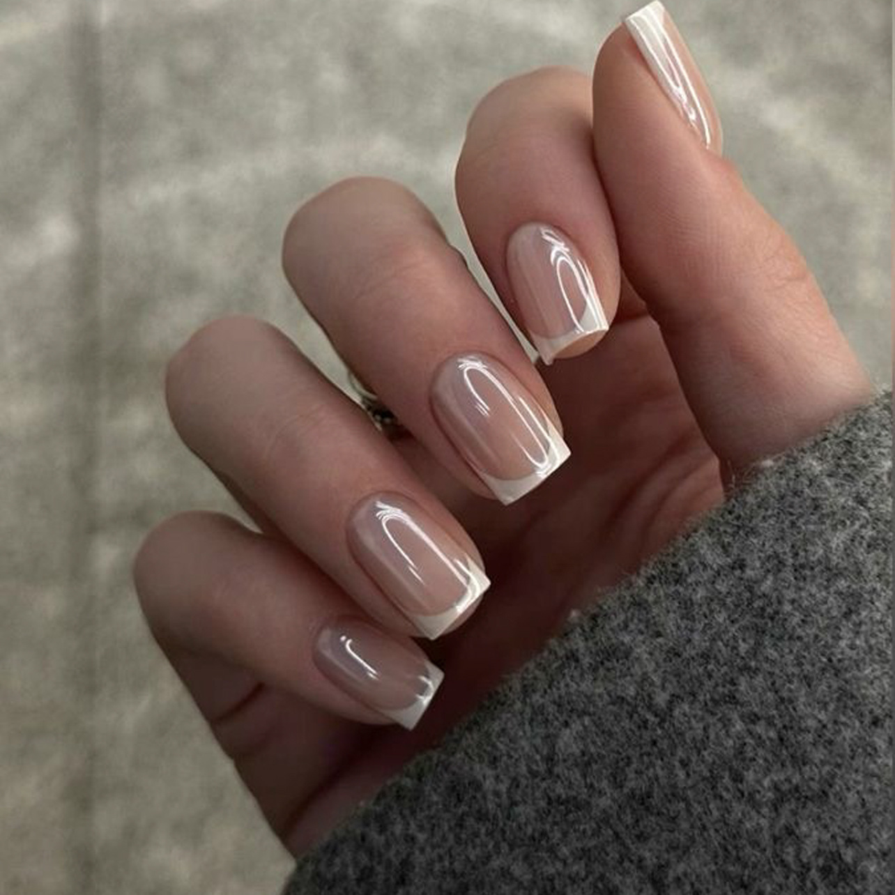 24Pcs Short Square Handmade Pr - Nail Art French 리뷰 및 가격