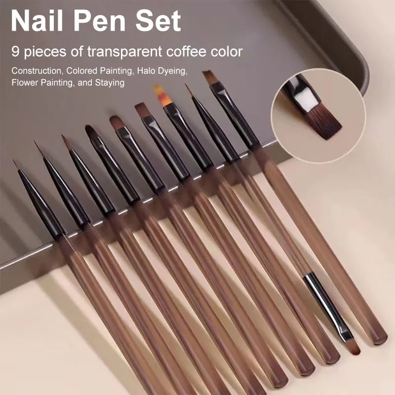 9PCS UV Gel Nail Brush Liner D - Nail Art Quotes 리뷰 및 가격