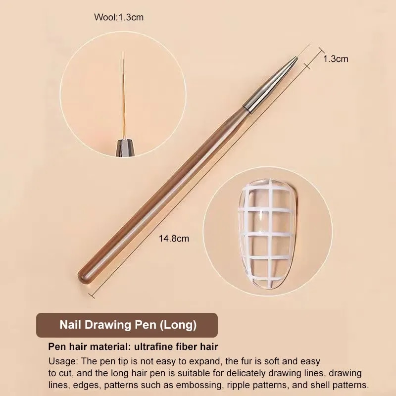 9PCS UV Gel Nail Brush Liner D - Nail Art Quotes 리뷰 및 가격