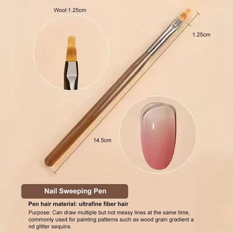 9PCS UV Gel Nail Brush Liner D - Nail Art Quotes 리뷰 및 가격