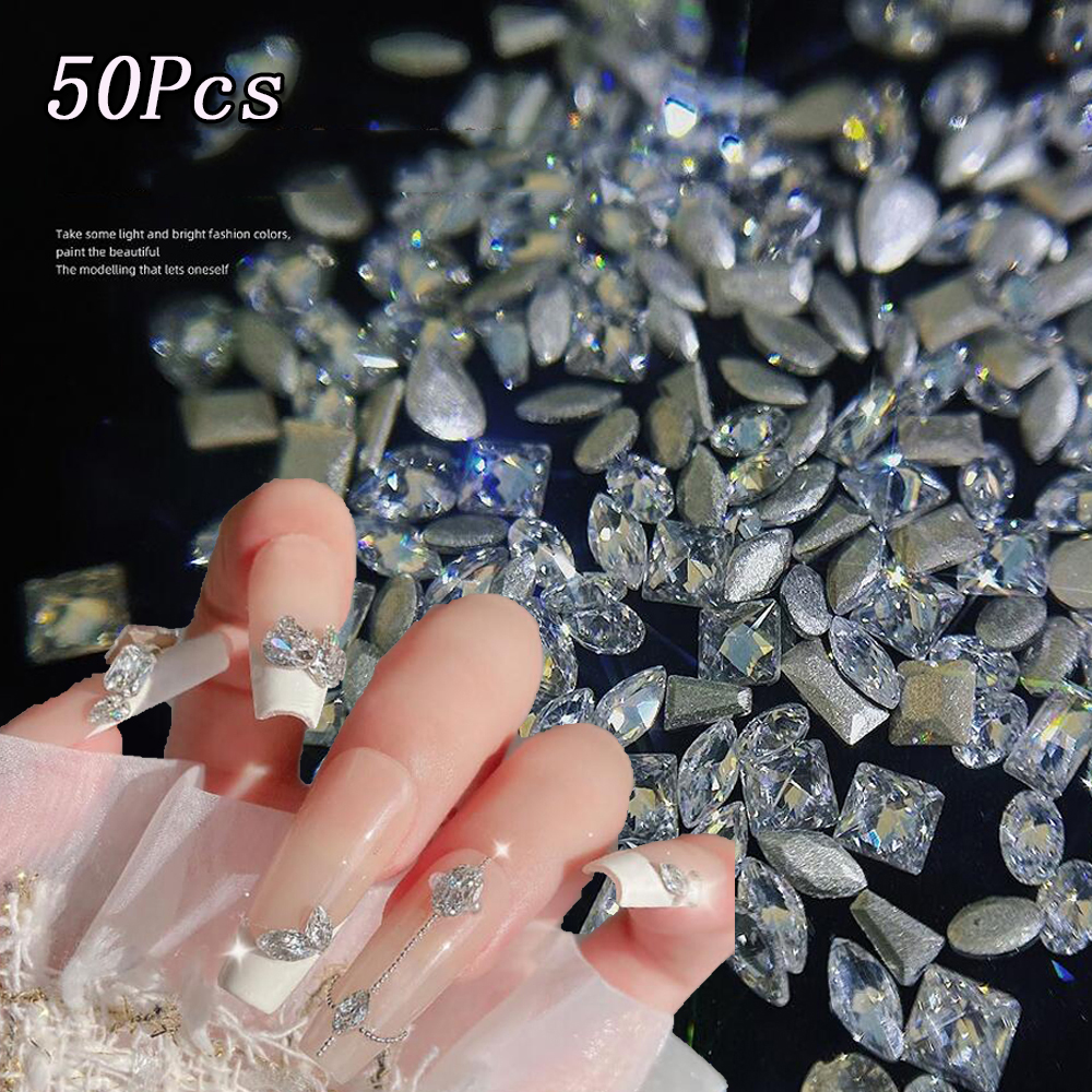 50Pcs Mixed Size Flat Bottom Z - Rhinestone Nail Gem 리뷰 및 가격