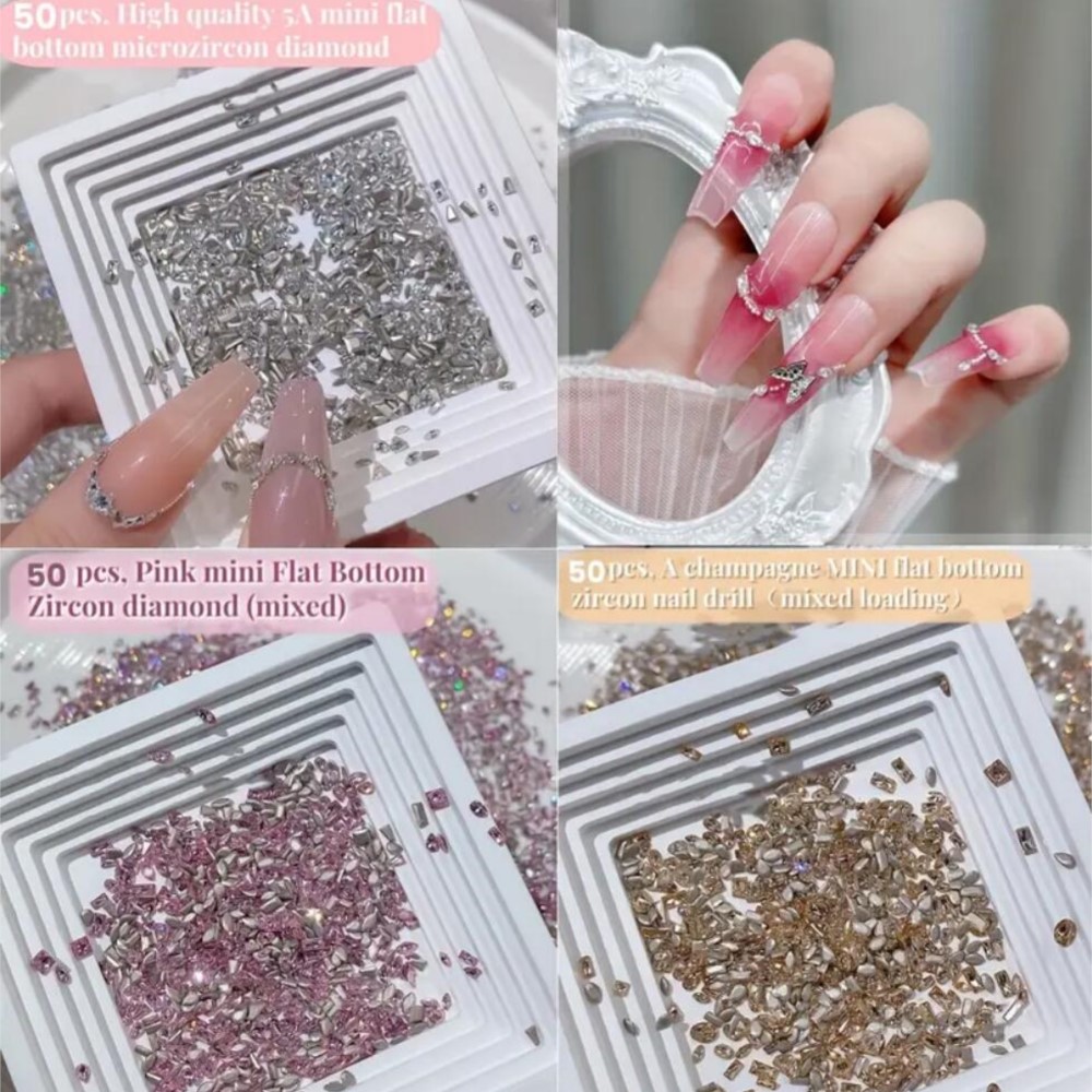 50Pcs Mixed Size Flat Bottom Z - Rhinestone Nail Gem 리뷰 및 가격