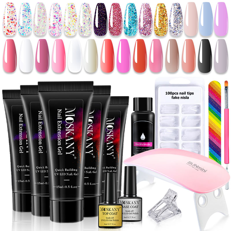 Poly Nail Gel Full Set With 6W - Polygel Nail Kit 리뷰 및 가격
