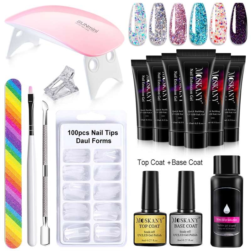 Poly Nail Gel Full Set With 6W - Polygel Nail Kit 리뷰 및 가격