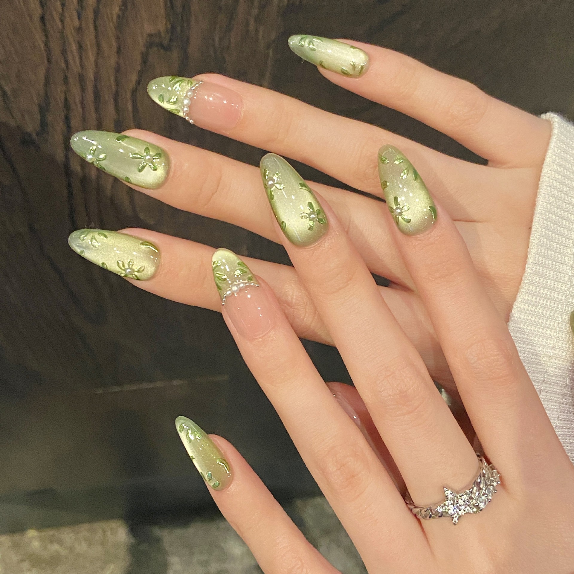 10pcs Handmade Press on Nails  - Nail Art Oval 리뷰 및 가격