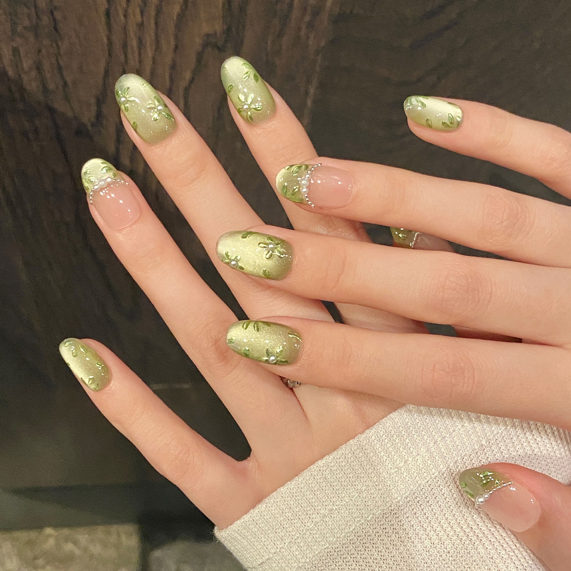 10pcs Handmade Press on Nails  - Nail Art Oval 리뷰 및 가격