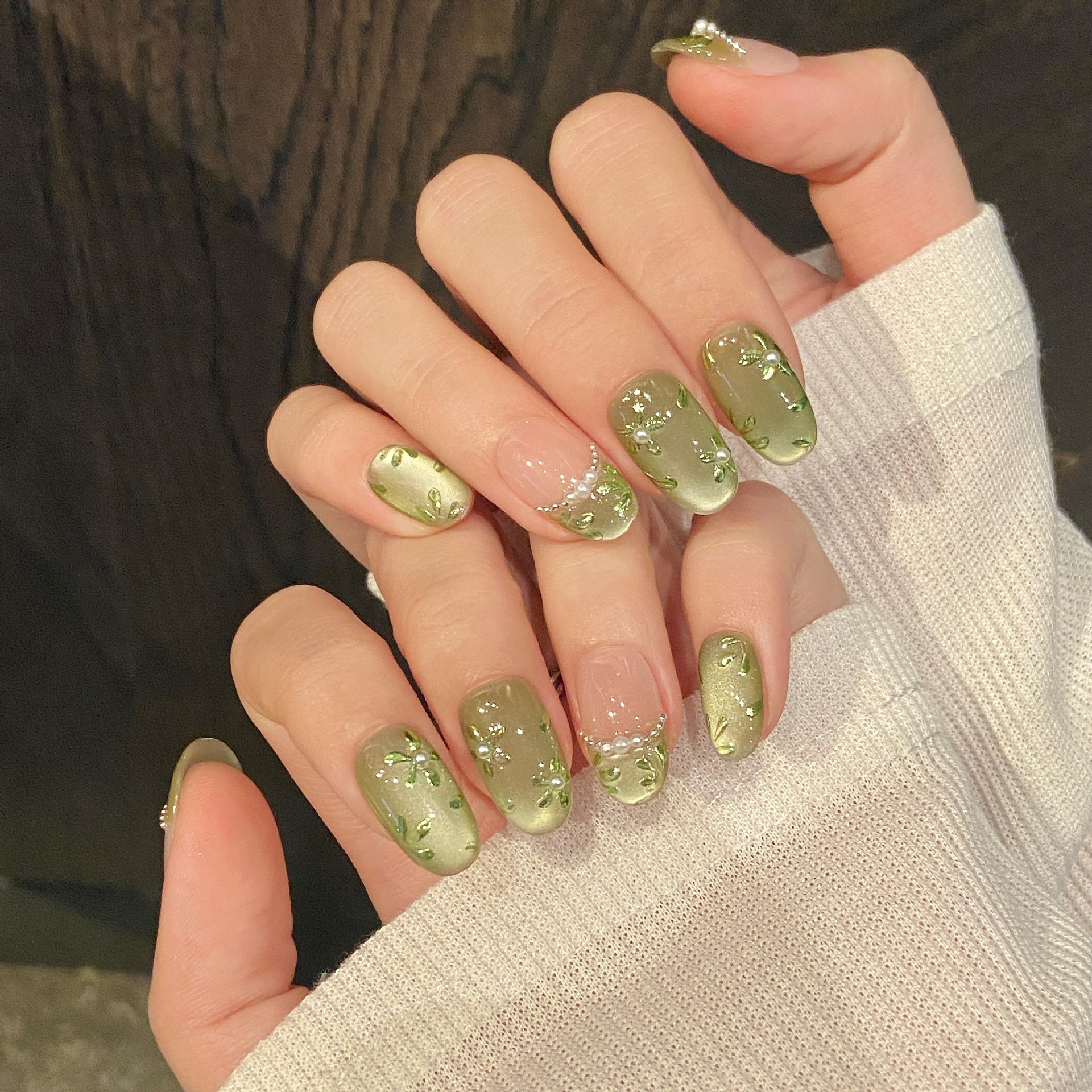 10pcs Handmade Press on Nails  - Nail Art Oval 리뷰 및 가격