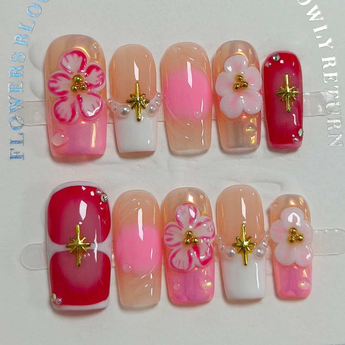 10Pcs French Ballet Handmade R - Nail Art French 리뷰 및 가격