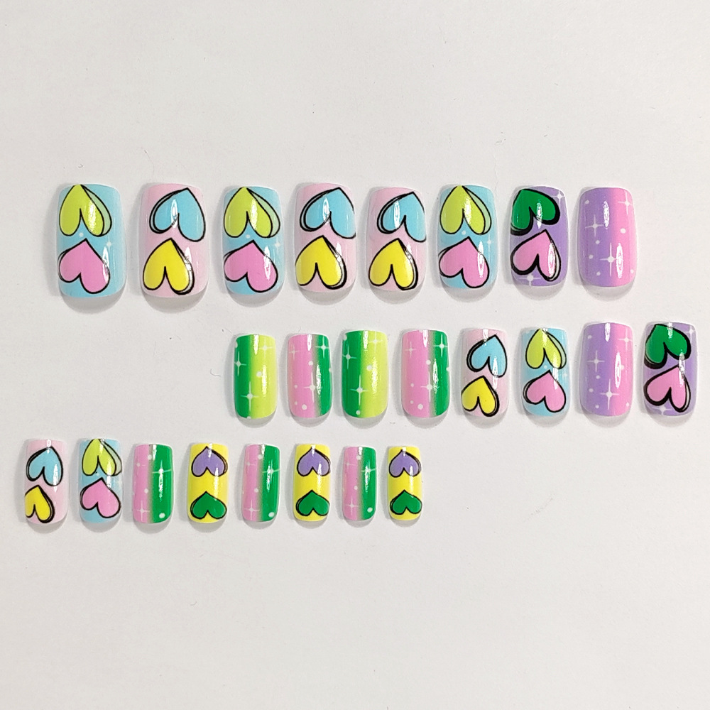 Short Medium fake nails gradie - Nail Art Yellow 리뷰 및 가격