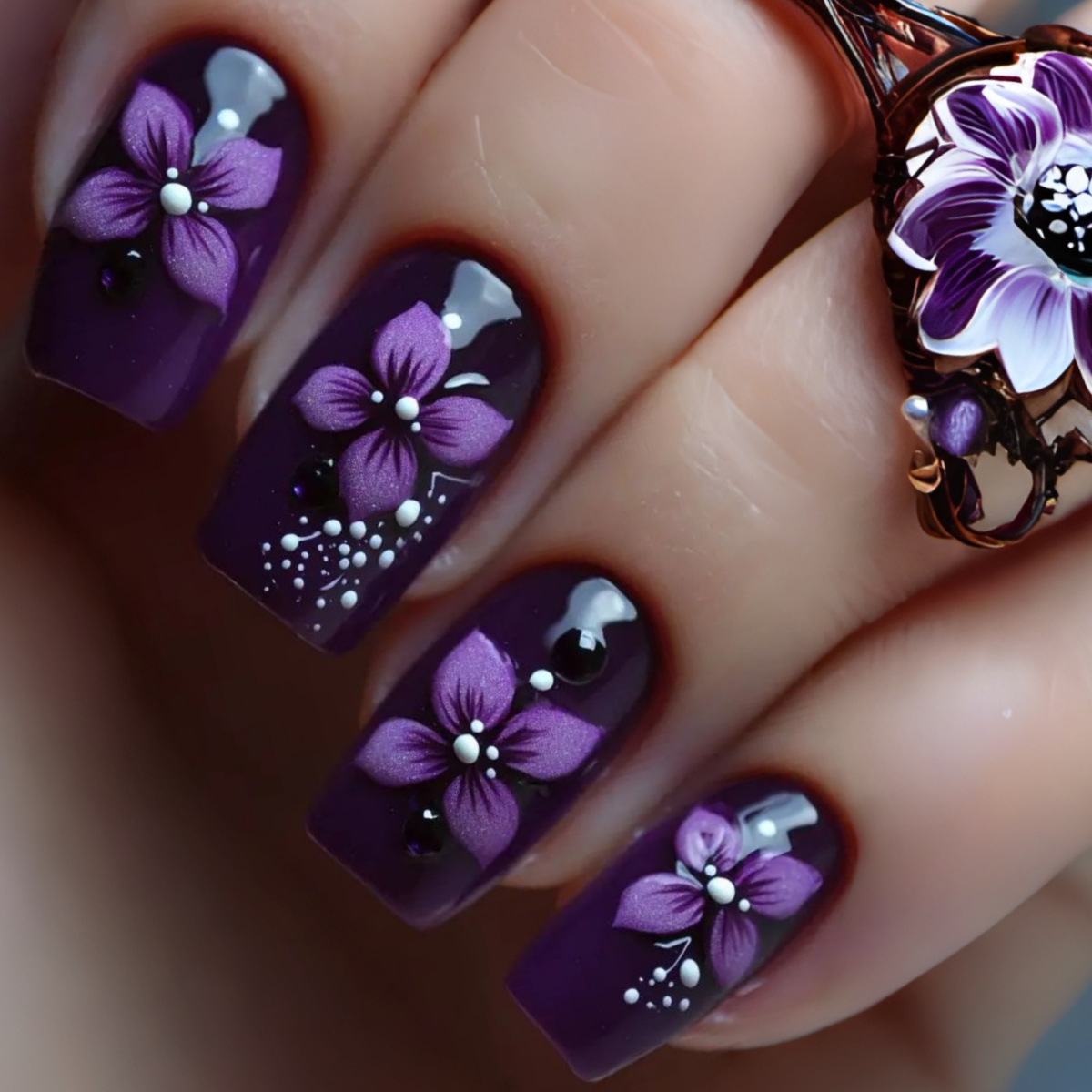 Medium square fake nails for w - Nail Art French 리뷰 및 가격