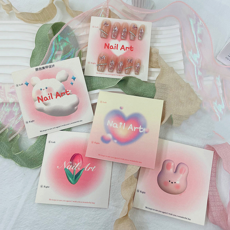 50Pcs 6.5x6.5cm 8x8cm Press On - Nail Art Quotes 리뷰 및 가격