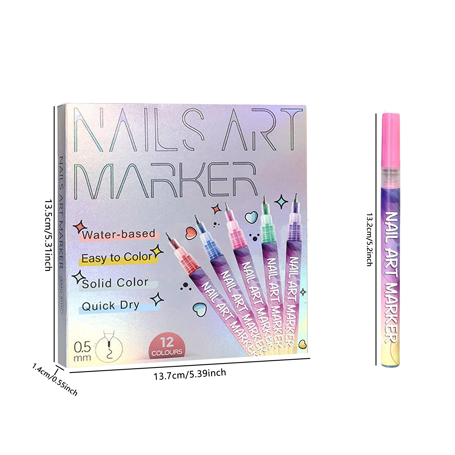 12 Shades Nail Art Pen Kit,202 - Nail Art Trend 2026 리뷰 및 가격
