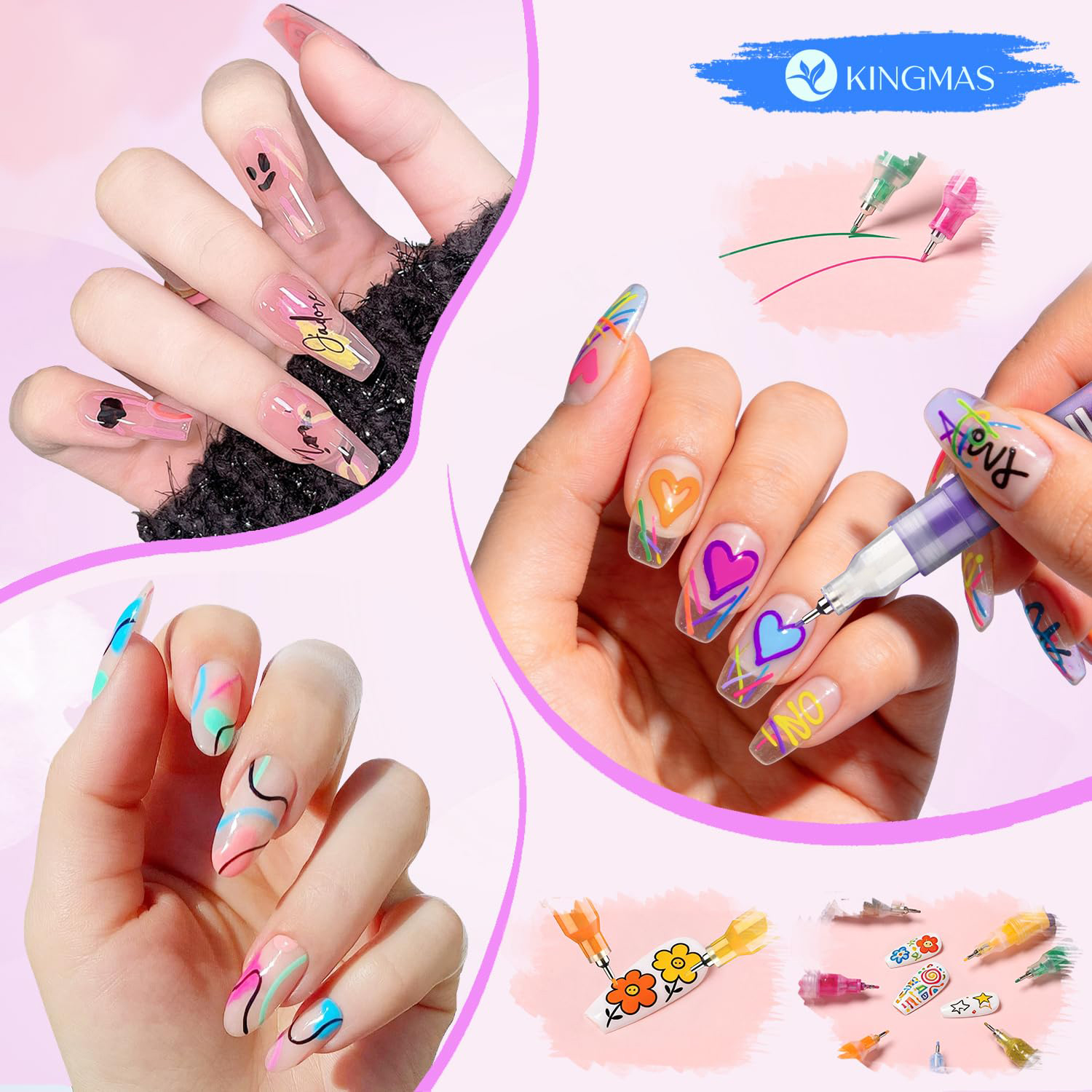 12 Shades Nail Art Pen Kit,202 - Nail Art Trend 2026 리뷰 및 가격