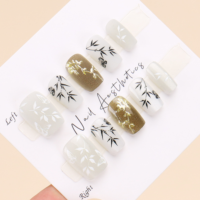 24pcs/set New Chinese Style Ba - Nail Art Oval 리뷰 및 가격