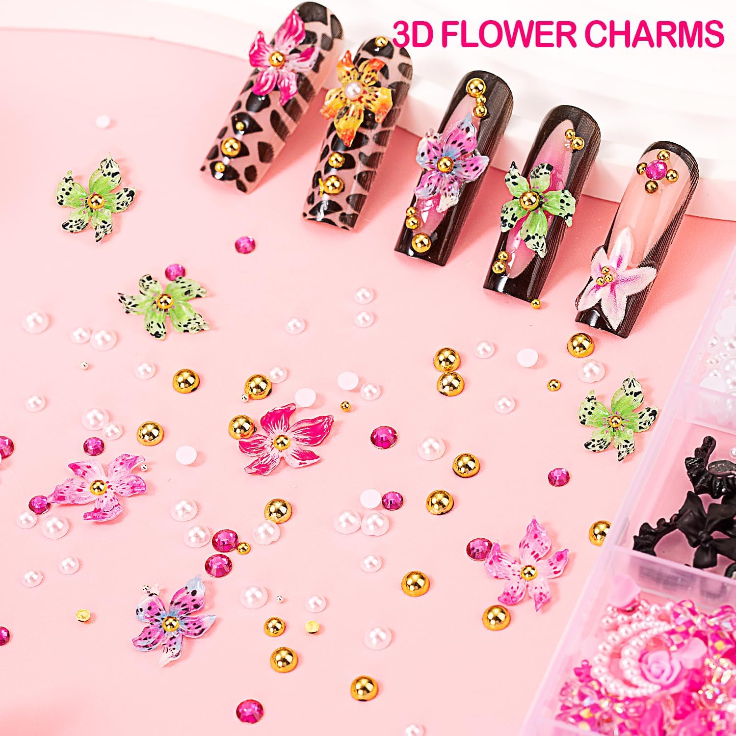 8000pcs 3D Nail Charms & Gems  - Rhinestone Nail Gem 리뷰 및 가격