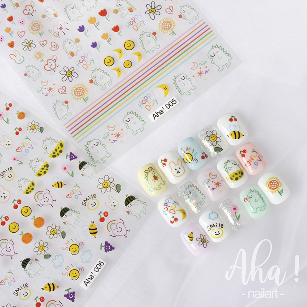 1Pcs Kawaii Dinosaur Nail Art  - Nail Art One Stroke 리뷰 및 가격